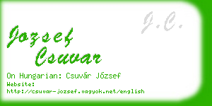 jozsef csuvar business card